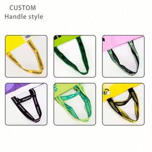 กระเป๋าเครื่องสำอางแบบกำหนดเองรักษ์โลก พร้อมปรับแต่งสีและโลโก้ กระเป๋าช้อปปิ้งทรงเรือแบบใช้ซ้ำได้ ทำจากผ้า PP ทอ - Product Image 6