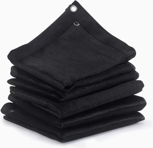 Toile d'ombrage pliable portable en fil plat HDPE noir de haute qualité, haute résistance à la traction, pour agriculture, jardin, balcon - Product Image 5