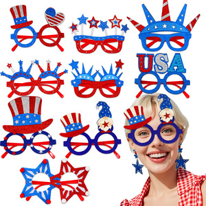 Accessoires de photomaton pour fête de l'indépendance 4 <span class=keywords><strong>juillet</strong></span> lunettes patriotiques décorations de <span class=keywords><strong>festival</strong></span> et de photographie en plastique - Product Image 2