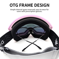 Lunettes de neige personnalisées, protection UV 400, anti-buée, pour l'hiver, les activités de plein air, avec boucle de déverrouillage latérale OTG, lunettes de ski à changement rapide