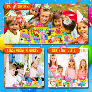 <b>Kids</b> Educational Stress-Relief Plastic Party & Classroom Gift Toy 117-Piece Set Stickers Keychains <b>Bubble</b> Wands - Product Image 4