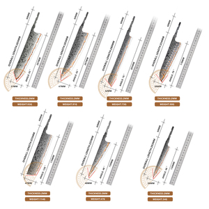 Luxuriöse Damaststahl-Klingenrohling zum Selbermachen, 55 Lagen Kupfer, Küchenmesser-Klingen, moderne japanische Kiritsuke- und Allzweckmesser-Klingen - Product Image 6