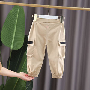 Offre Spéciale enfants vêtements noir et <span class=keywords><strong>blanc</strong></span> couleur lin garçons adolescent travail <span class=keywords><strong>pantalon</strong></span> pour enfants avec poches - Product Image 3
