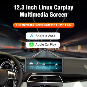 Écran multimédia Foforfor 12,3 pouces 2400*900 pour <span class=keywords><strong>Mercedes</strong></span> Benz Classe C 2011-2014 OEM LINUX Carplay <span class=keywords><strong>GPS</strong></span> DSP Autoradio - Product Image 2