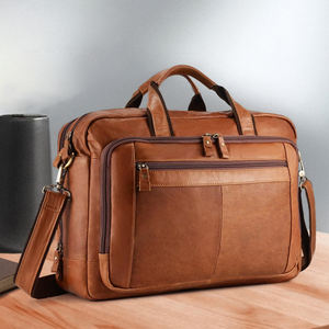 Porte-Documents en <span class=keywords><strong>Cuir</strong></span> Grande Capacité avec Logo Personnalisé pour Hommes, <span class=keywords><strong>Sacoche</strong></span> <span class=keywords><strong>Ordinateur</strong></span> <span class=keywords><strong>17</strong></span> <span class=keywords><strong>Pouces</strong></span>, Sac à Main pour Hommes - Product Image 2