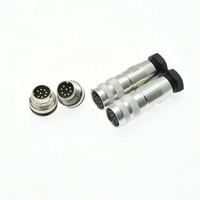 Tornillo industrial Soldadura Contacto chapado en oro AISG Metal Macho y hembra Conector M16 de 8 pines