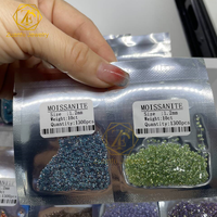 Moissanite de haute qualité, couleur rouge, jaune, bleue, taille ronde, petite taille 1mm-3mm, 1CT, diamant moissanite en vrac