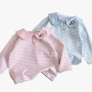 Camiseta de Manga Larga con Cuello Polo y Orejas de Conejo para Niñas, Primavera 2026, para Niñas Pequeñas y Medianas, Linda Camiseta Base para Bebés - Product Image 3