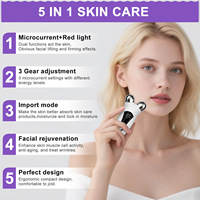 Mini masseur facial et cervical portable en forme de V à micro-courant, recharge USB, chauffage, vibration, 3 vitesses, machine de lifting cutané