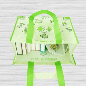 OEM/ODM ECO Friendly Reusable 80gsm RPET Non Woven Shopping Tote Bag With Custom Printed Logo