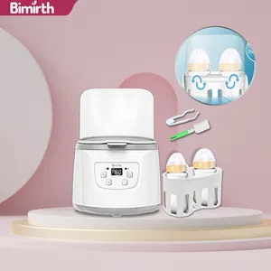 Bimirth 증기 살균 계란 기선 PP 소재 BPA 무료 BPA 무료 LED 디스플레이 더블 최고의 병 따뜻한 모유