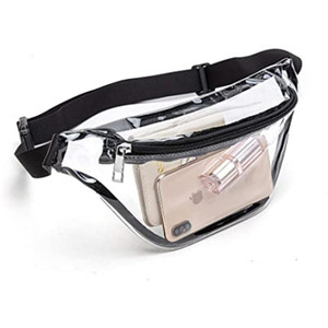 Sac banane transparent approuvé par le stade avec logo personnalisé sac banane carré en plastique PVC transparent sac banane de sport en gros - Product Image 3