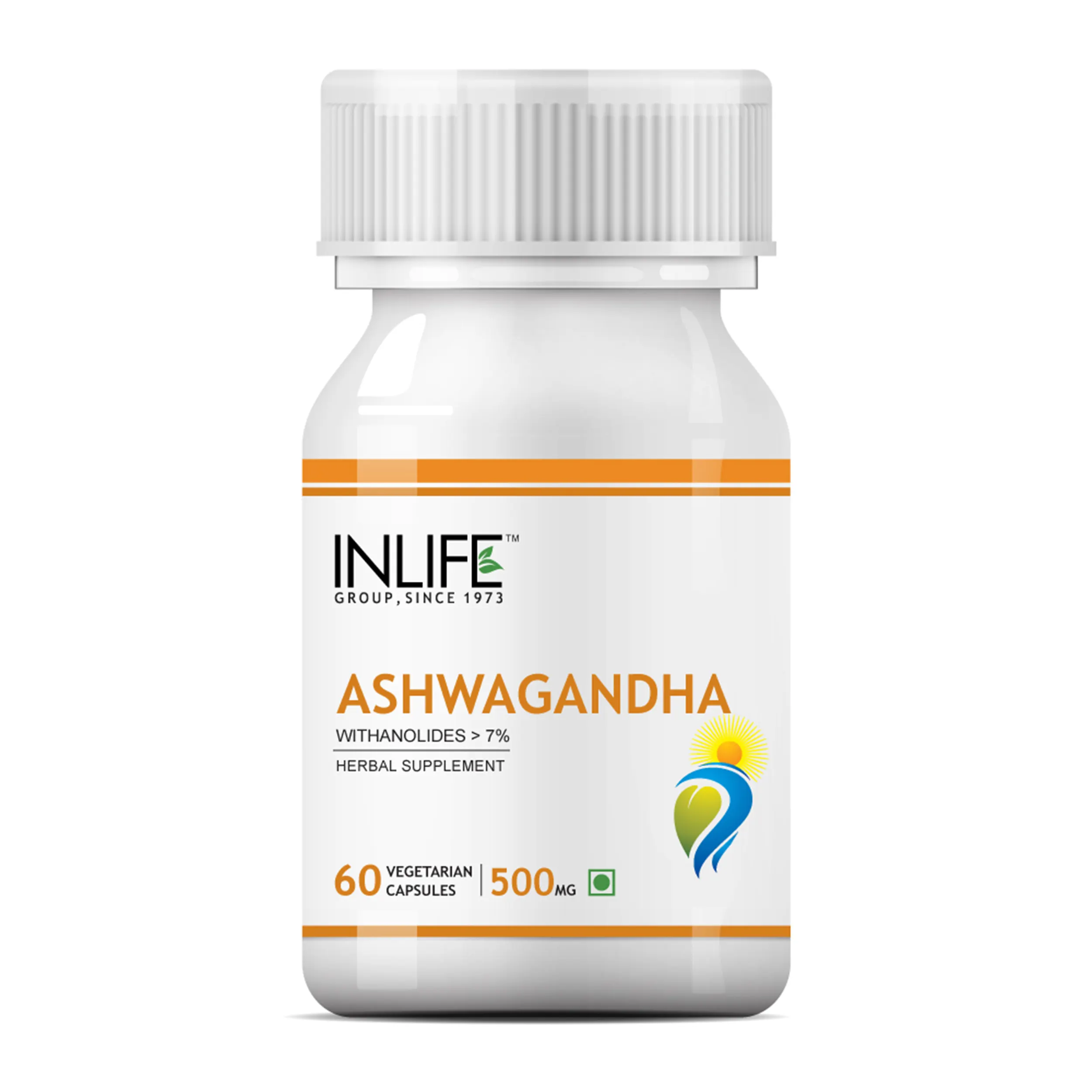 INLIFE Ashwagandha Estratto Supplemento (Withanolides > 7%) 500 mg - 60 Capsule Vegetali