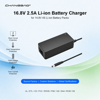 Chargeur de batterie au lithium 16,8 V 2,5 A, mode de charge CC CV, pour packs de batteries Li-ion 4S 12 V 14,4 V 14,8 V, chargeur de batterie Li-ion 16,8 V