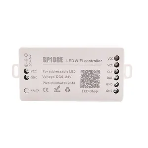 SP108E full color wifi rgb addressable 2048 pixel app control power supply running water strip light led controller
