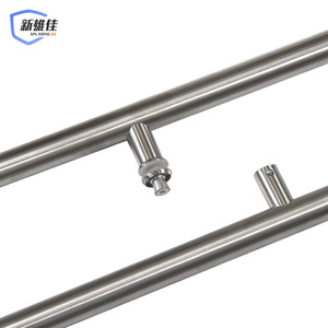 Xin Xiong Jia Stainless Steel <b>Door</b> Handle For Glass Wooden <b>Doors</b> Modern Design Easy Installation Ambidextrous Metal Hardware - Product Image 1