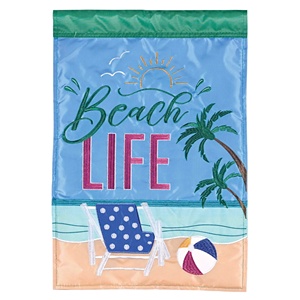 TD personalizzabile 13x18 bandiera di palma da spiaggia bandiera di seta in poliestere per assicurazione automobilistica agenzia di viaggi 3 x5ft - Product Image 1