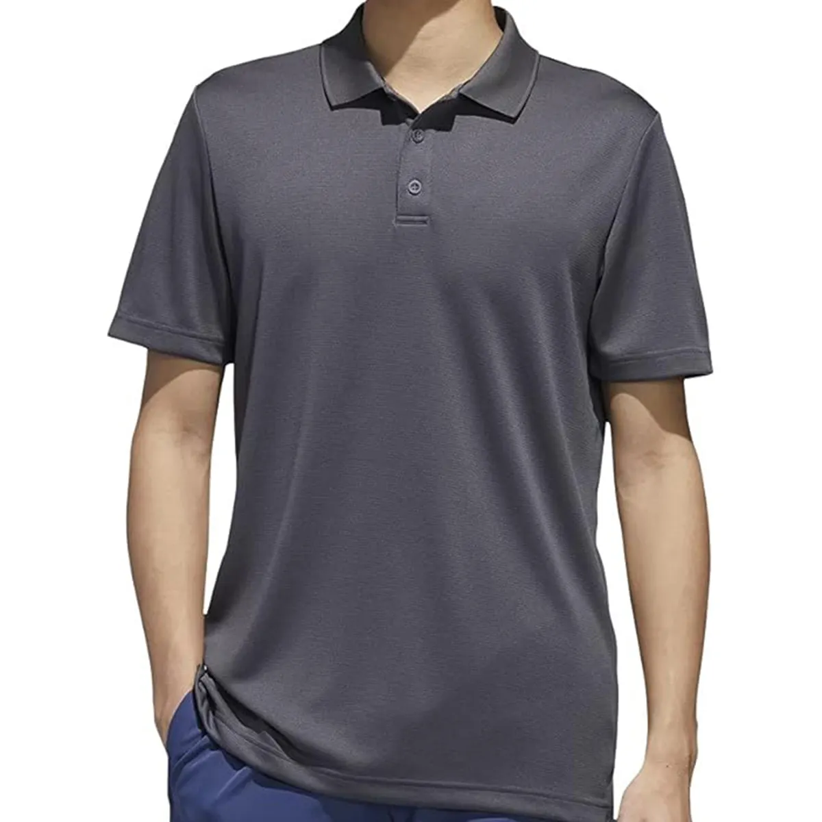 Bespoke kaus Polo Golf, poliester spandeks atau katun terasa lengan pendek leher V atau kerah tetap