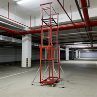 Plateforme élévatrice électrique robuste pour marchandises, monte-charge industriel, élévateur de fret d'entrepôt, système de garde-corps de sécurité, rail unique