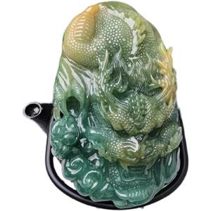 Ciondoli Zodiacali in Giada Giadaite del Myanmar: Ratto, Mucca, Tigre, Coniglio, Drago, Serpente, Cavallo, Pecora, Scimmia, Gallo, Cane, Maiale - Vendita all'Ingrosso - Product Image 5