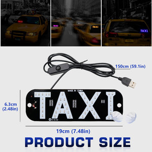 Panel de Luces LED Indicadoras, Luz de Advertencia Interior para Coche, Luz para Conductor de <span class=keywords><strong>Taxi</strong></span>, USB con Interruptor - Product Image 4