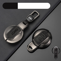Housse de clé en cuir en alliage de zinc DM pour voitures BMW Mini Convient pour Cooper, Countryman One, JCW Club, F56, F55, F54, F57, F60