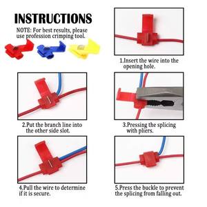 Nuoyifan - Juego de 400 Terminales de Desconexión Rápida de Nailon, en Caja, Material de PC, Conector de Aislamiento Eléctrico, Cabeza en T, para Crimpado - Product Image 3