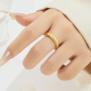 Retro Style Gold Brushed Open Ring Adjustable Index Finger Simple Minimalist Luxury Jewelry Gift - Product Image 2