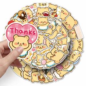 สติกเกอร์โลโก้การ์ตูนน่ารักปรับแต่งได้ ทนทานต่อรังสียูวี กันน้ำ ผลิตจากไวนิลพีวีซี ตกแต่งด้วยการตัดแบบไดคัท ทนทาน สติกเกอร์ส่งเสริมการขายแบบกำหนดเอง - Product Image 4