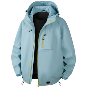 Blouson moto long imperméable pour homme, coupe ajustée, nouvelle collection hiver, anti-UV, coupe-vent, pour loisirs en extérieur, tendance et confortable - Product Image 4