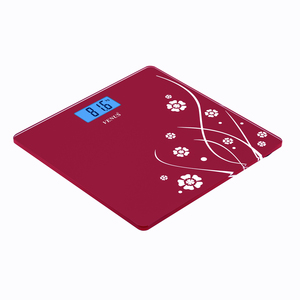 Báscula de baño Digital de vidrio templado de alta precisión, calidad estándar, indicación de batería baja, LCD disponible, Color rojo - Product Image 5
