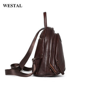 Westal fashion mini zaino in vera pelle conciata al vegetale zaino antifurto zaino da donna zaino da viaggio - Product Image 3