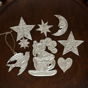 Kit de Arte de Estilo Folclórico Mexicano DIY, Kit de Metal Grabado Hecho a Mano, Adornos Rústicos de Estaño Plateado para Decorar - Product Image 1