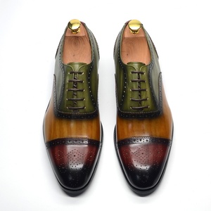 Zapatos Italianos Clásicos Hechos a Mano para Hombre, de Cuero Vacuno, con Cordones, Ligeros, Transpirables, con Diseño de Puntos, Punta en Pico, de Alta Gama, para Otoño, Estilo Ejecutivo - Product Image 4