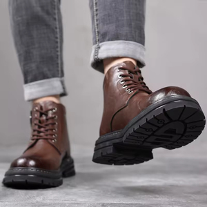 Botas Chelsea Clásicas de Lujo con Parte Superior de Goma Impermeable para Hombre, Formales de Negocios, Transpirables, Antideslizantes, Duraderas para Oficina - Product Image 4