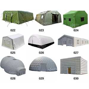 Tienda de campaña inflable para club nocturno, luz Led de 8x8 con techo de Cubo Doble, color negro - Product Image 4