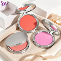 Palette de fard à joues en poudre personnalisée, étanche, fini naturel, haute pigmentation, végane, étui argenté, faible MOQ, marque privée, vente en gros ODM