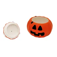 Ceramic shaped pumpkin cookie jar for Halloween gift jar in bulk