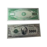Billetes de papel de aluminio dorado para niños, sin decoloración, $5000, 24k, regalo