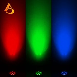 DJ DMX 3w 12 pièces <span class=keywords><strong>rgb</strong></span> 3 en 1 mini <span class=keywords><strong>led</strong></span> en plastique plat par lumière - Product Image 6