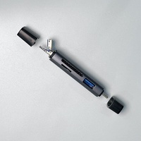 Lecteur de cartes pour téléphone, tablette et appareil photo - Alliage d'aluminium trois-en-un Type-C/USB/Micro USB vers TF/SD/USB avec USB 3.0
