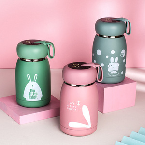 Lovely Portable Cute Kids <b>Drinking</b> Baby Flask <b>Bottle</b> With <b>Straw</b> Flask With Smart Temperature Display - Product Image 2