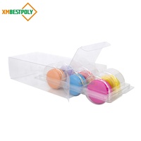 6 paquets de boîtes d'emballage transparentes en PET pour macarons, desserts, biscuits, baklavas – Contenants de présentation transparents