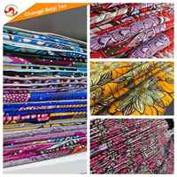 Kain Ankara 100% Katun/Poliester 85 hingga 135 Gsm, Gaya Fashion, Cetak Afrika Asli, Desain Kustom, Penjualan Panas