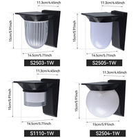Lampe murale solaire LED ABS de haute qualité, télécommande, rechargeable, 3 couleurs, étanche, pour cour et jardin