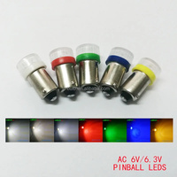 BA9S T4W #44 #47 5630 2SMD Flipper Flipper Jeu Machine LED Ampoule Lampe AC DC 6.3V Non-Polaire