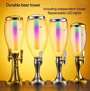 Dispensador de Torre de Cerveza de Barril de Plástico de Alta Calidad con Luz LED para Reuniones Familiares, Enfriador de Barril de Cerveza con Grifo - Product Image 2