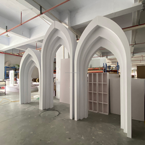 <strong>Wedding</strong> Banquet White Pvc 3d Stereoscopic Arch <strong>Wedding</strong> Hanging Chandelier Backdrop Panel <strong>Decoration</strong> Board Stage Backdrop Wall - Product Image 6