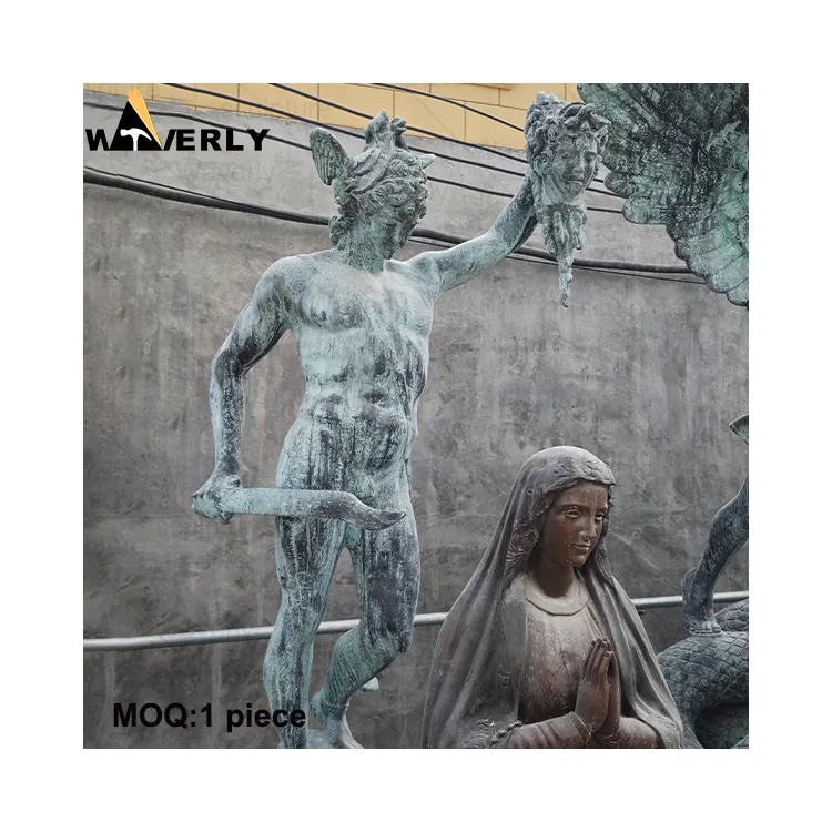 Estatua de mitología Griega de Waverly Rome, fundición hecha a mano, diseño personalizado de gama alta, escultura de lujo de Perseo y Medusa de bronce a la venta