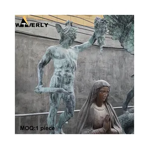 Waverly Rome Greek Mythology Statue Handmade casting High End Custom Design Bronze Perseus And Medusa Luxury Sculpture For Sale